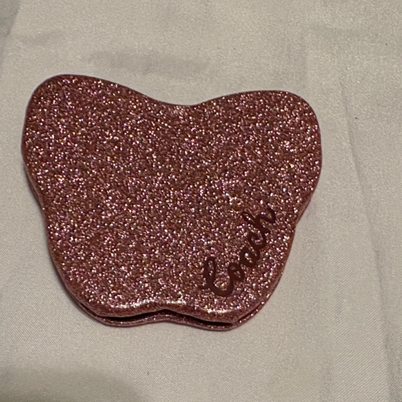Coach Pink Glittery compact mirror NWOT